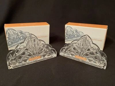 x2 NACHTMANN CRYSTAL SERVIETTE/ NAPKIN HOLDERS ~ NEW & BOXED