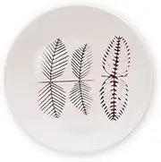 J-Kitchens 373225 Sashimi Plate, S, Hasami Yaki, Made in Japan, Diameter 5.1 x Height 0.7 inches (13 x 1.8 cm), Leaf Pattern, Brown
