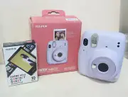FUJIFILM INSTAX MINI 11 INSTANT CAMERA LILAC PURPLE CONTACT SHEET FILM 10 SHEETS