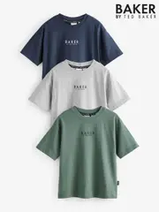 Baker by Ted Baker 100% Cotton T-Shirts 3 Pack (AB5472) | $69 - $78