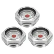 3 Pack Air Compressor Oil Sight Glass, G 1" Male Thread with O-ring