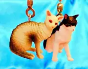 Set of Two ~ Black & White Kitty Cats ~ Ceiling Fan Pulls