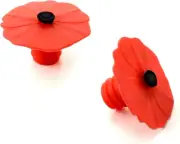 Charles Viancin Poppy Silicone Bottle Stopper, Set of 2