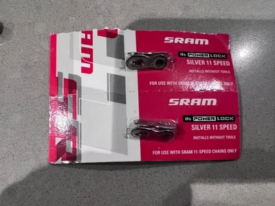 Lot of 2 SRAM 11 Speed PowerLock, Chain Quick Link/ Connector, Silver, 1 Link