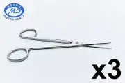 3x Metzenbaum Dissecting Scissors 5.5" Straight Blunt or Surgical Instruments
