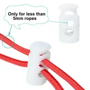 12pcs Plastic White Cord Lock Stopper End Spring Toggle Slider Organizers