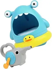 LALADEFIEE 2Pcs Shark Bubble Maker for Manual Bubble Machine Bath Fun Bath Bubble Blower Safe Bubble for Parties and Pool Play