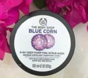 The Body Shop Blue Corn Pore Refining Face Mask Scrub RARE- discontinued
