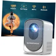 [Electric Focus] C7 Mini Projector with WiFi and Bluetooth, 280 ANSI White