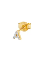 Missoma A Initial 18kt Gold-plated Single Stud Earring ONE SIZE