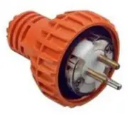 Clipsal STRAIGHT PLUG CLI56P310RPEO 10A 250V 1-Phase 3-Round Pin,Electric Orange