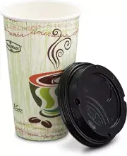 [16 Oz 22 Count] PaperMade Disposable Insulated To Go Designed Hot Cups With Bla