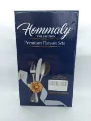 Hommaly 20 Piece Matte Black Silverware Set Stainless Steel flatware Dinnerware