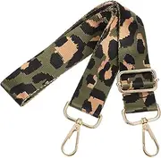 [HOODANCOS] Wide Adjustable Leopard Print Bag Strap Stylish Crossbody Shoulder Strap for DIY Handbags Easy to Install Accessory Comfortable and Fashionable Design