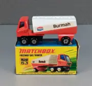 Lesney Matchbox Superfast 63 Freeway Gas Tanker 1973 Black Base MIB