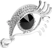 [BESTYASH] Fashion Breast Pin Rhinestone Eye-shaped Brooch Elegant Corsage Accessory for Occasions