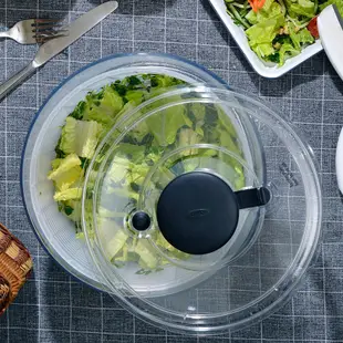 【OXO】按壓式蔬菜脫水器V4《WUZ屋子》瀝水盆 生菜 洗菜 脫水 蔬果保鮮