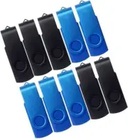 samDesk 10,5,2 lot USB 2.0 Flash Drive Swivel Memory Stick Thumb Drive