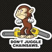 Sticker Monkey Chainsaw, Vinyl