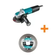 Makita Angle Grinder 4.5" 7.5 AMP Corded X-LOCK Turbo Rim Diamond Blade Teal