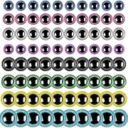 Safety Eyes - 10-30mm Stuffed Animal Eyes for Crocheting | Large Craft Crochet Eyes, Glitter Doll Eyes with Washers, Cute Clear Button Doll Eyes for Plush Animals
