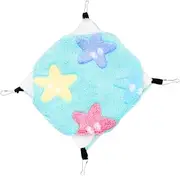 PEPLAYTAL Pet Hanging Bed Double Plush for Cats and Dogs Star Printed Style Green Durable and Safe for Indoor Use for Sleeping and Playing