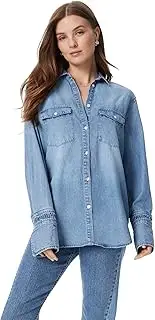 [Sam Edelman] Women's Wrenly Button Down Shirt with Chest Pockets Standard