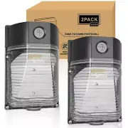 YXL 2PACK 30W 3600LM LED Wall Pack Lights with Dusk to Dawn Photocell, AC100-...