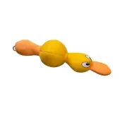 BillipetUSA Floating Fetch Dog Toy Durable Nylon with Squeaker Yellow Duck 12"