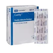 CURITY Flexible Fabric Band-Aid Type Bandage - 1" x 3" - Box