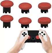 6 Pack Interchangeable Thumbstick Caps for PS5 DualSense Edge Controller Joysticks, DualSense Edge Controller Swappable Thumbsticks Replacement for PS5 Edge Controller (Red)