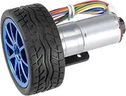 DC12V Encoder Gear Motor, High Speed Dc Motor Kit, Include Encoder for Smart Car Robot, Mounting Bracket and 65mm Wheel(60RPM)