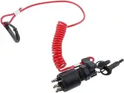 Ignition Switch Key Safety Lanyard Lock Assembly for OMC BRP 1996 Up 5005801 for Evinrude for Johnson for BRP