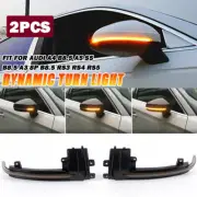 2x Dynamic LED Wing Mirror Turn Signal Indicator Light For Audi A3 8P A4 B8.5 A5 (for: Audi)