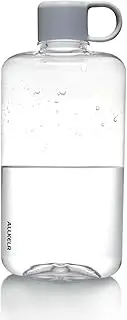 ALLKELR Portable Flat Water Bottle, BPA Free Tritan Plastic Travel Water Bottle for Camping, Fitness, Outdoor Sports, Fits Purse and Pocket (Gray, 16.9 oz)