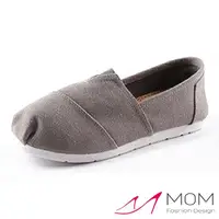 在飛比找momo購物網優惠-【MOM】美式潮流休閒舒適帆布鞋 懶人樂福鞋 親子童鞋(素面