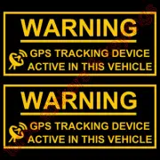 2x GPS TRACKING DEVICE VINYL STICKER 8 COLOURS CAR TRUCK UTE VAN 125MM x 52MM