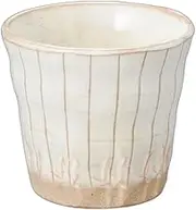 White Tokusa Shochu Cup [3.9 x 3.5 inches (10 x 8.8 cm), 11.8 fl oz (320 cc)] | Free Cup |