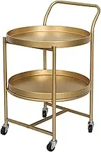 Kitchen Cart Nordic Wrought Iron Cart Home Bar Cart Drinks Food Serving Trolleys Sideboard 2 Tier Serving Cart On Wheels Drink Cart