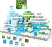 110 PCS Magnetic Blocks-Build Mine Magnet World Snow and Ice Theme,Toys for Girls Age 3 4 5 6 7 8 Princess Castle STEM Sensory Kids Games Toys for Toddler Christmas Birthday Gifts for 3+ Years Old