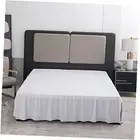 White Bed Skirt King Size Ruffled Bed Skirt with Split Corners, King Bed Skirt