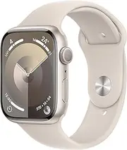 [Apple] Watch Series 9 [GPS 45-mm] Smartwatch with Aluminum Case with Starlight Sport Band S/M