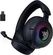Razer Kraken V4 Gaming Headset, Triforce Titanium, 1.6 inches (40 mm) Driver, Clear and Powerful Sound, Retractable, HyperSpeed Wireless (2.4 GHz), Bluetooth Wireless (2.4 GHz), Bluetooth USB