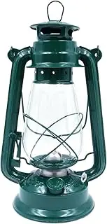 CENPEK 30cm Vintage Storm Lantern Lights Oil Lamp Burning Lantern Retro Kerosene Lamps Classic Oil Lamp Table Lanterns for Home, Garden, Camping Citronella - Green