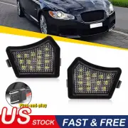 2PCS Under Mirror Puddle Light for Volvo C30 C70 S60 S80 V50 V70 Jaguar XE/XF XJ (for: Jaguar)