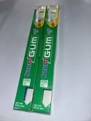 Lot 4 VTG Gum Butler Adult Full Head Ultra Soft Bristle Toothbrush 460