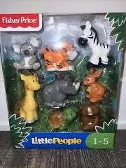 Fisher-Price Little People Zoo Animal 8 Pack NEW Koala Turtle Rino Tiger Zebra