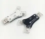 4-in-1 Media Transfer with Memory Card USB TF Micro SD Card Reader New~
