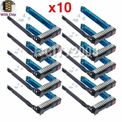 10PCS For HP DL380P DL360P G8 G9 2.5" HDD Tray Caddy 651687-001 651699-001