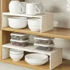 Shoe Cabinet Rack Storage for under Sink Stackable Kitchen Organizer Plates